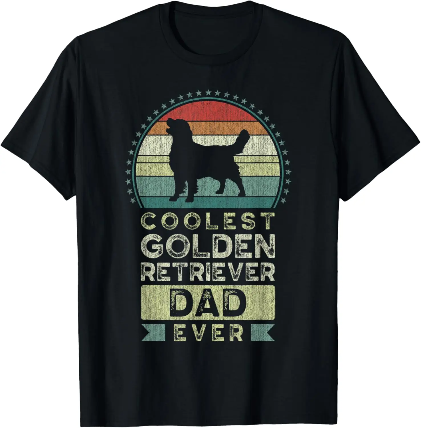 Mens Coolest Golden Retriever Dad Ever, Father's Day, Daddy T-Shirt