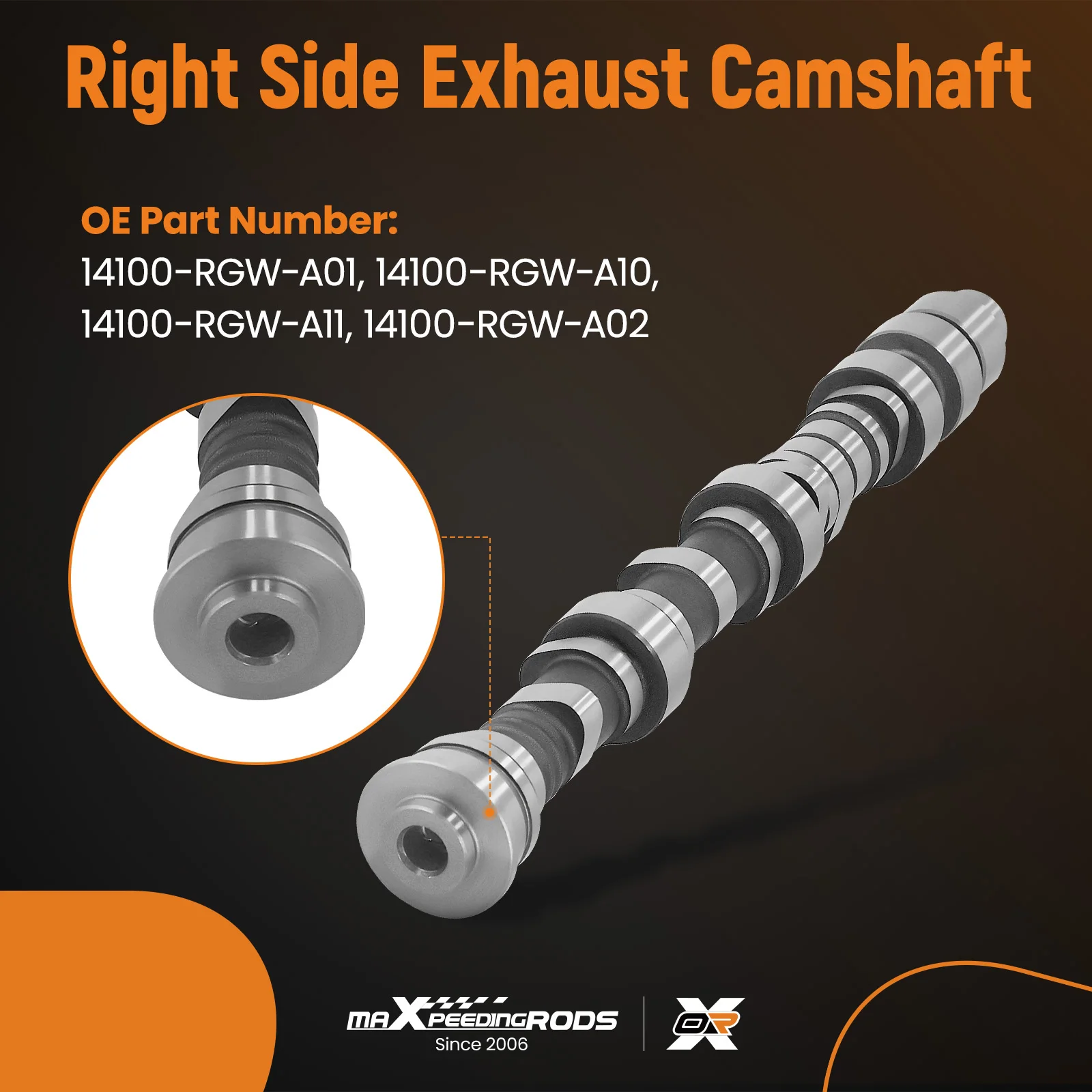 Árvore de cames dianteira para Honda Odyssey 2008-2017 Piloto 2009-2015 14100-RGW-A02 Novo