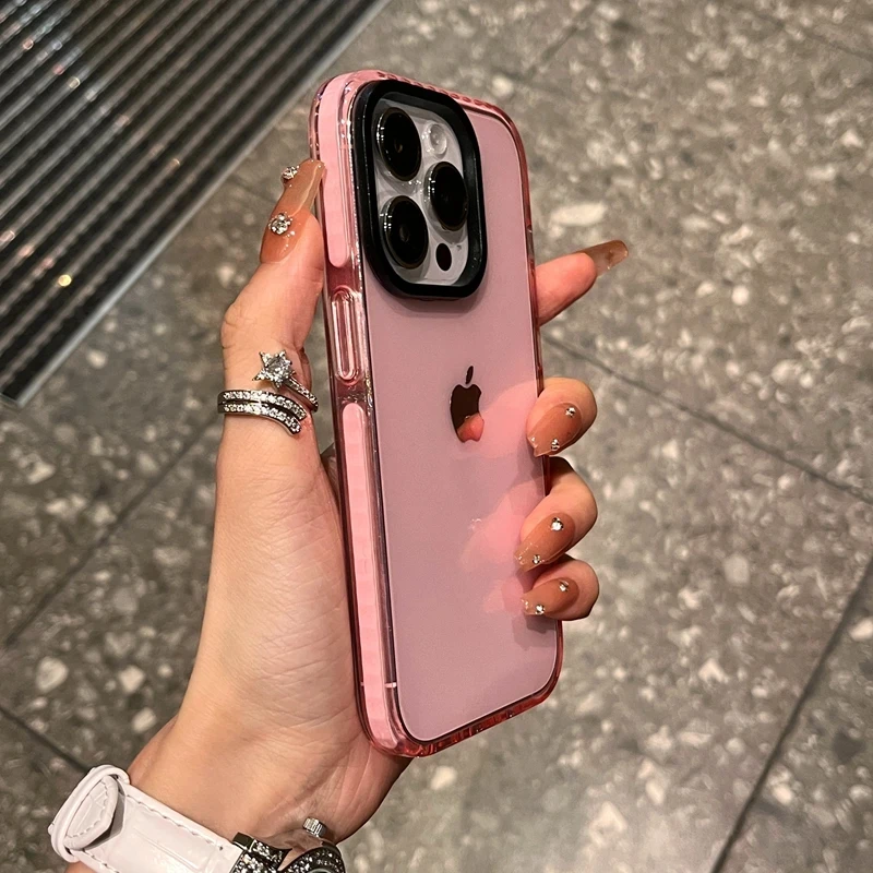 Роскошный прозрачный противоударный чехол для телефона iPhone 11, 12, 13, 14, 15, 16, 17 Pro Max Air X XS Max XR 7 8 Plus, прозрачный чехол-бампер