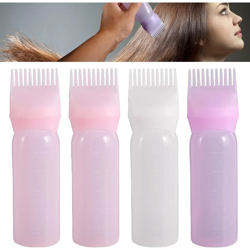 

2PCS 6 Ounce Applicator Bottle Comb Applicator Bottle, for Hair Dye Bottle Applicator Brush with Graduated Scale with Comb Teeth