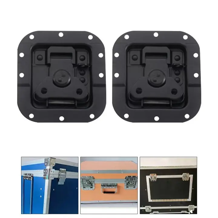 2pcs Heavy-Duty Butterfly Locks Road Flight Case Tool Box Wooden Box Air Box Lock Luggage Butterfly Hasp Latch Hardware
