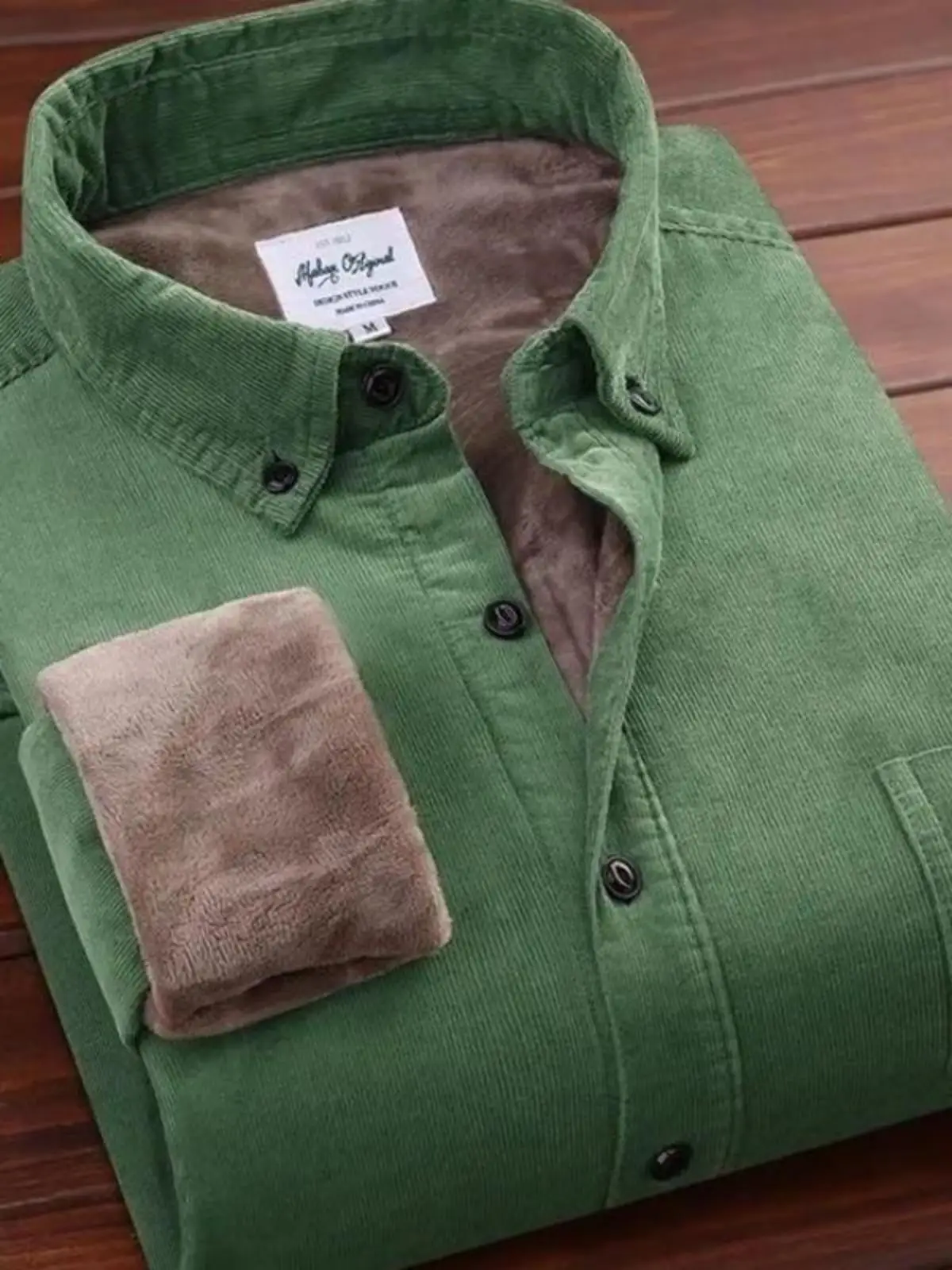 Thickened Fleece Lined Corduroy Men's Warm Shirt Long Sleeve Pure Color Korean Style Winter Fashion Casual Business Dress Shirt
