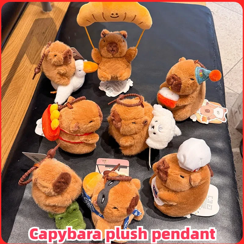 

9 Styles New Capybara Snot Bear Cute Capybara Pendant Kapibala Plush Doll Doll Package Hanging Ornament Children'S Girl Gift
