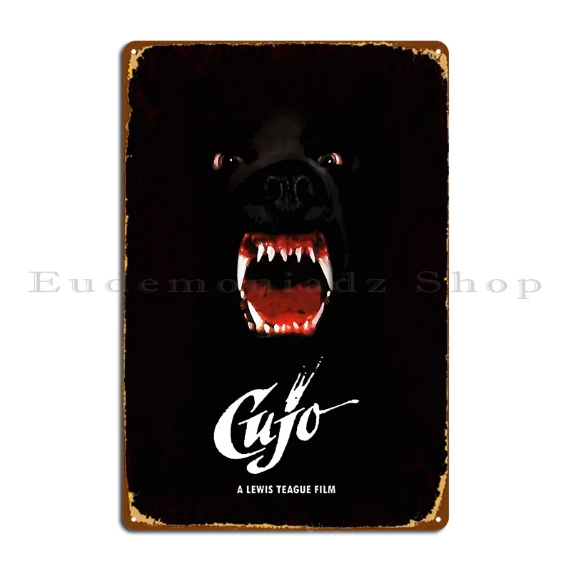 Cujo Dog Stephen King Halloween Clutches Play Please Metal Signs Bar Wall Decor Club Party Wall Decor Customize Tin Sign Poster