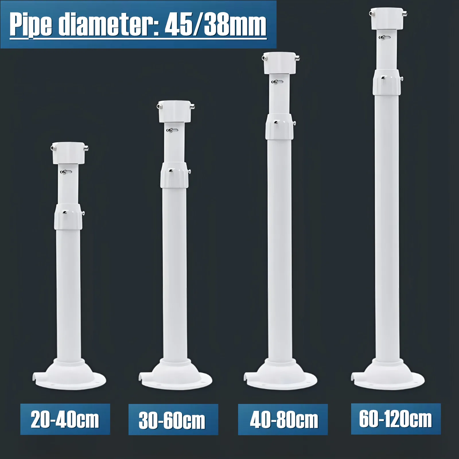 Aluminum Alloy Lengthened Thickened Telescopic Adjustable Security Camera Ceiling Mount Bracket for High Speed Dome PTZ Camera
