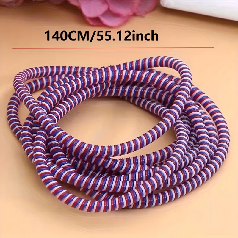 1.4M TPU Spiral Cable Protector Sleeves Plating Laser Charging Cable Protector Earphone Data Cable Anti-Tangle Storage Organizer