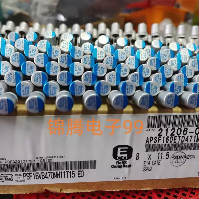 10-100pcs 16V 470UF 8X11.5 Japanese Black Diamond PSF 16V 470uf Solid State Capacitor PSF16VB470