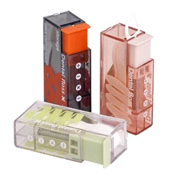 Dental Floss Portable Case Automatic Floss Pick Dispenser Refillable Oral Hygiene Care Flosser Toothpicks for Traveling Camping