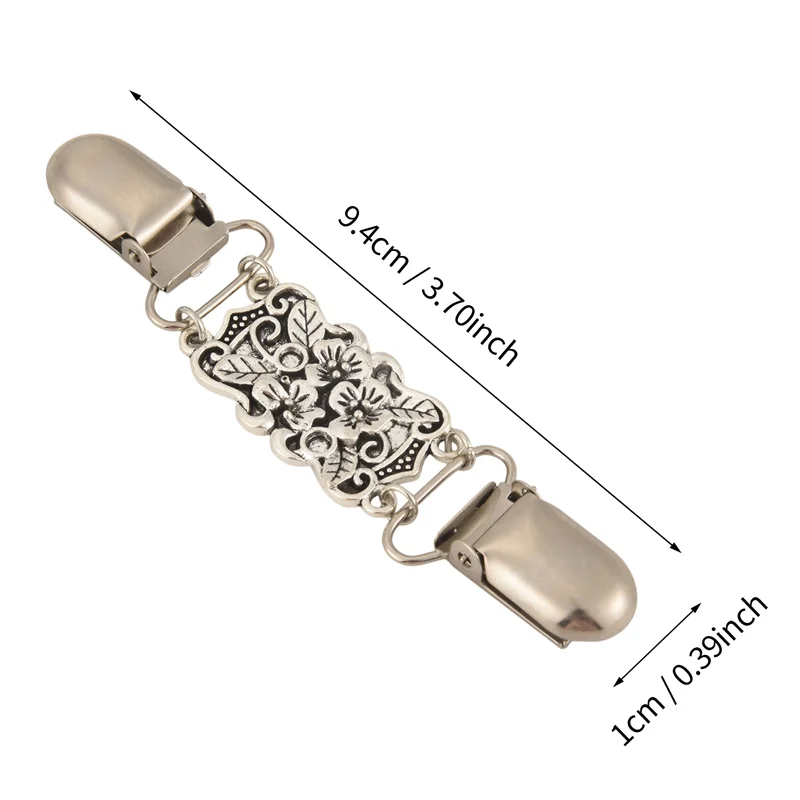 CYL-Retro Cardigan Clip Sweater Clip Women Filigree Cinch For Back Of Dresses Shawl Clip