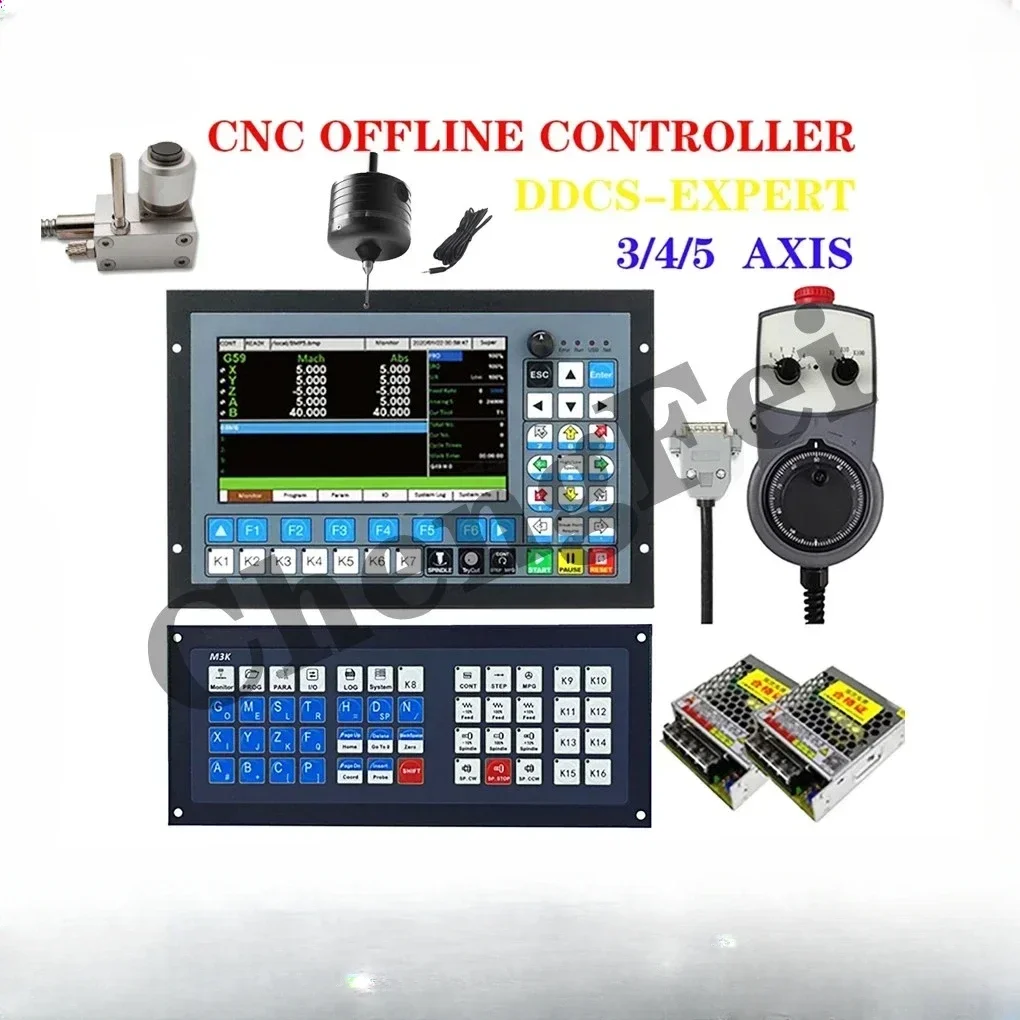 Ddcs exct/m350, 3/4/5 eixo, cnc, controlador offline, sonda 3d do eixo z, suporta passo de circuito fechado/atc, redesenho e redesenho, ddCSV 3.1