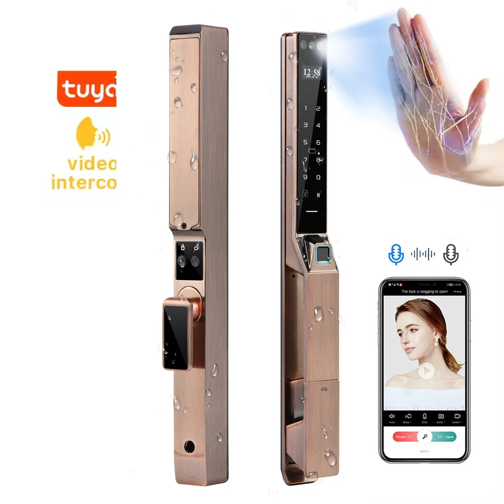 TUYA Smart Sliding Waterproof Outdoor Door Lock Home Security Anti-Theft With App Control for Office Smart Life