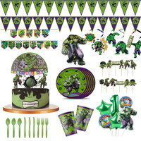 Disney Super Hero Hulk Party Supplies Decorations Kids Birthday Disposable Tableware Tablecloth Cups plate Party Theme Favors