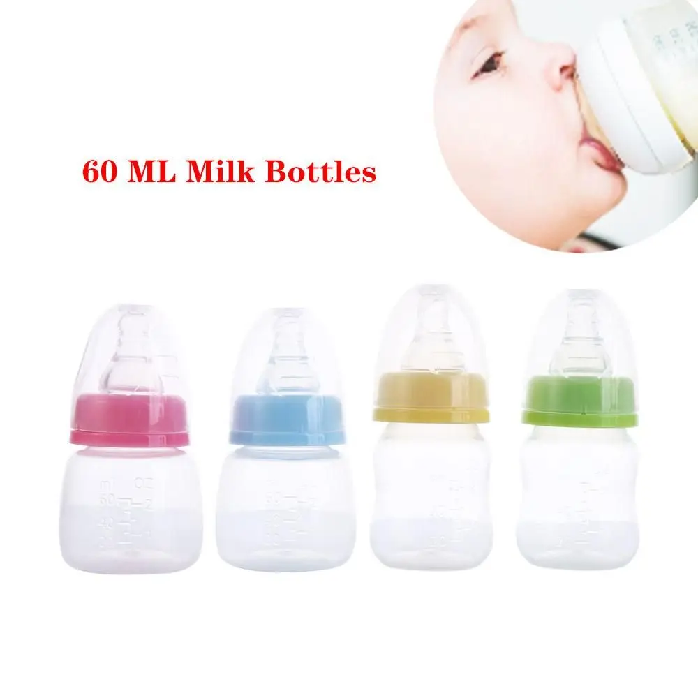 Portable Infant Baby Mini Feeding Nursing Bottle Safe Newborn Kids Nursing Care Feeder Fruit Juice Milk Bottles 60ML