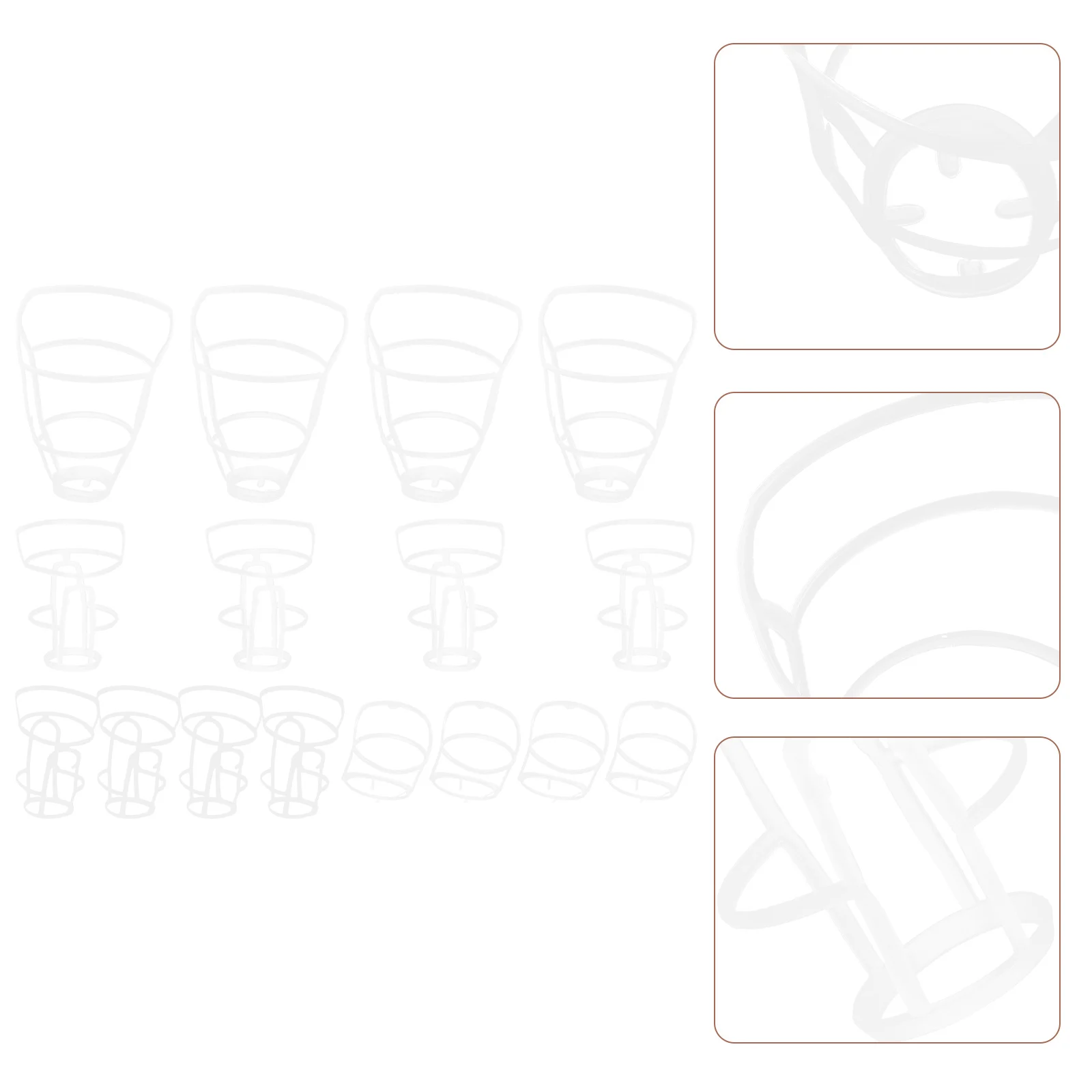 

20Pcs Plastic Infusion Net Cages Secure Saline Bottle Holder for Iv Drip Stand Lightweight Infusion Bottle Covers Storage Nets