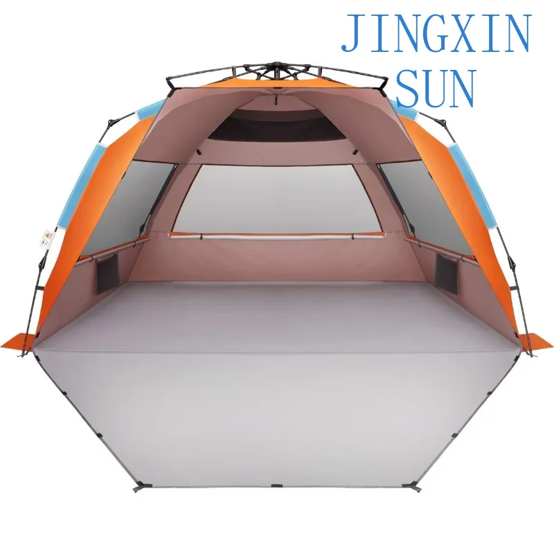 Pop-up quick-opening beach tent Large space foldable portable tent Outdoor sunshade and sunscreen leisure tent