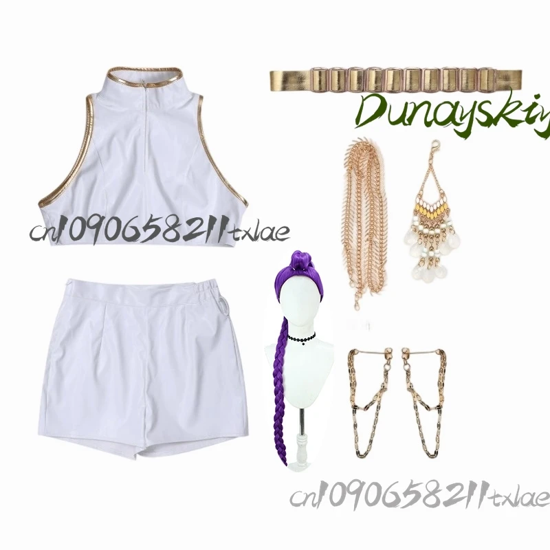 Huntrix KPop Demon Hunters Rumi Cosplay Costumes Accessions Jirai Kei Cool White Idol High Quality Gift Halloween Cosplay