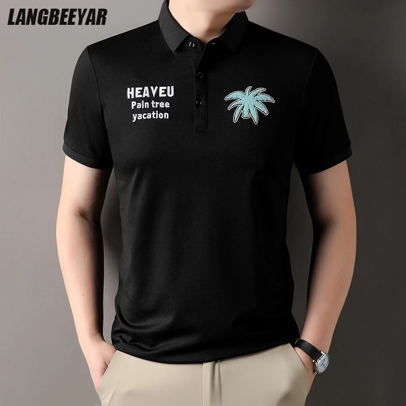 

Top Grade 2025 Brand Luxury Designer Summer New Polo Shirt Mens Korean LOGO Casual Sleeve Tops Trendy Fashions Men Clothing