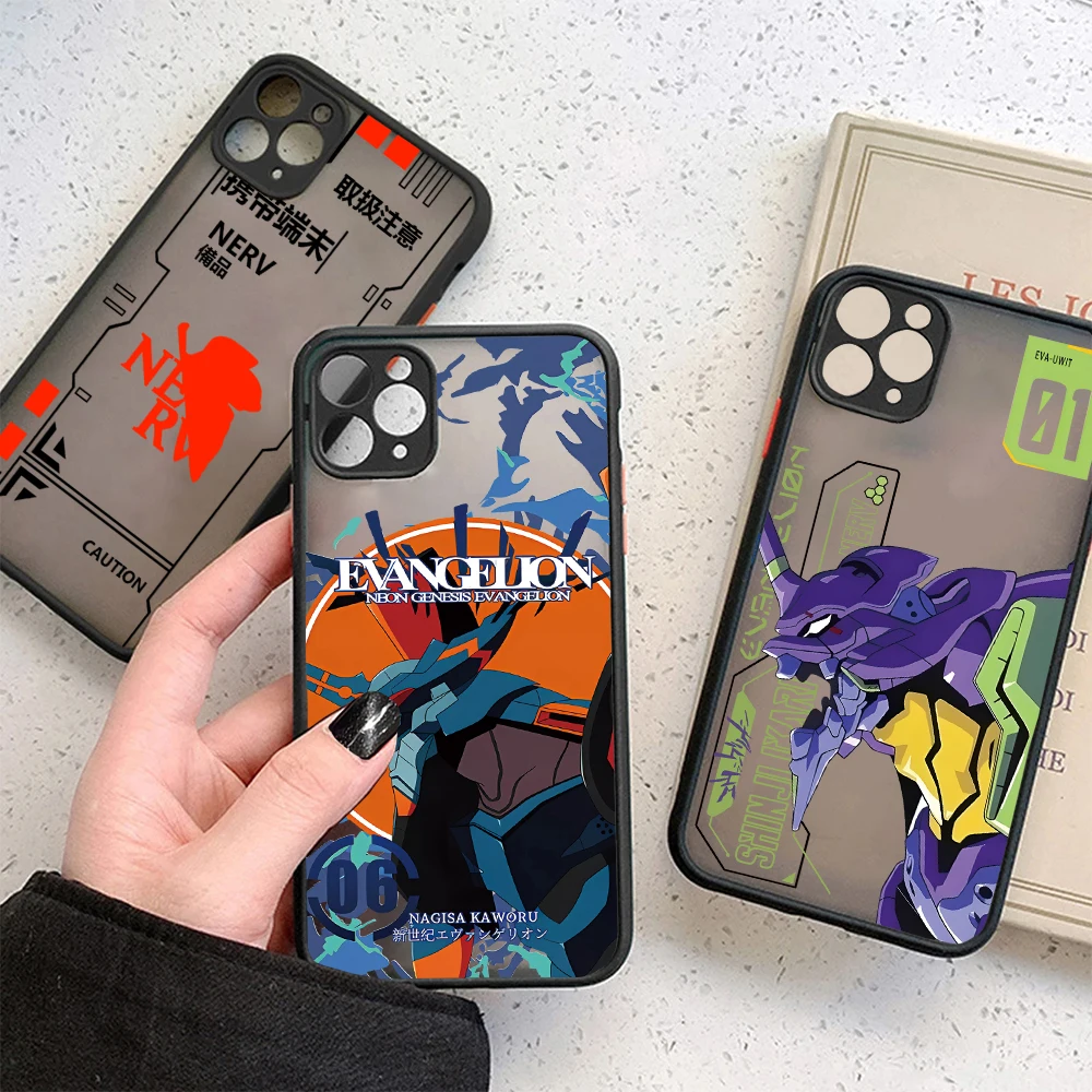 Cartoon Anime Fighter EVA-01 Phone Case For Samsung S24 S23 S22 S21 S20 S10 FE Note10 Plus Ultra Lite 5G Matte Transparent Cover