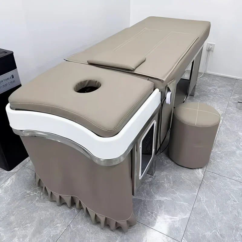 Электрическая интеллектуальная массажная кровать для обработки головы, специальная тайская кровать для шампуня с откидной спинкой для парикмахерской, полностью автоматическая