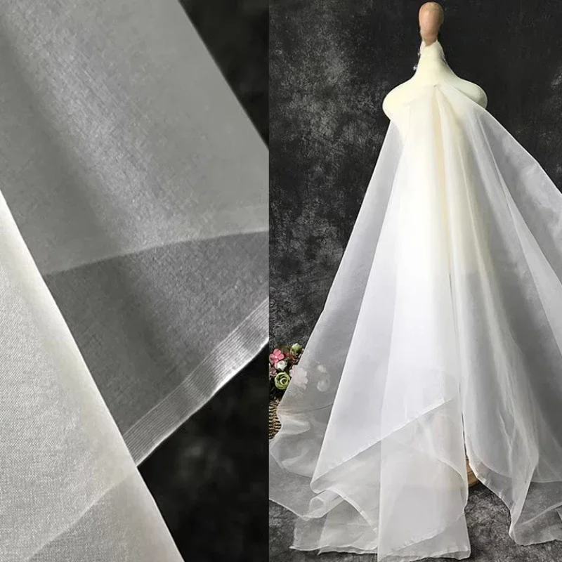 

Dyeable 100% Transparent Organza Fabric for Clothing Designers