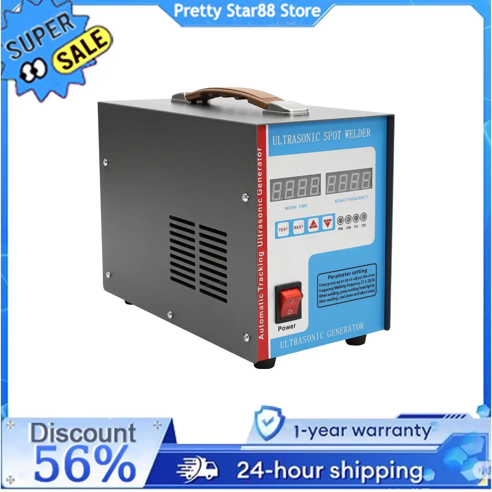 

500W Plastic Welding Machine Corrosion-resistant Handheld Ultrasonic Spot Welder Portable for ABS/PP/PE for DIY and Repair Work