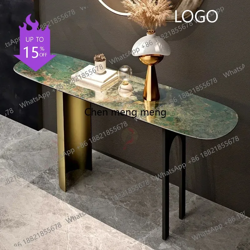 M183 Entrance cabinet very simple rock slab entrance table light luxury modern wall strip case living room hall cabinet