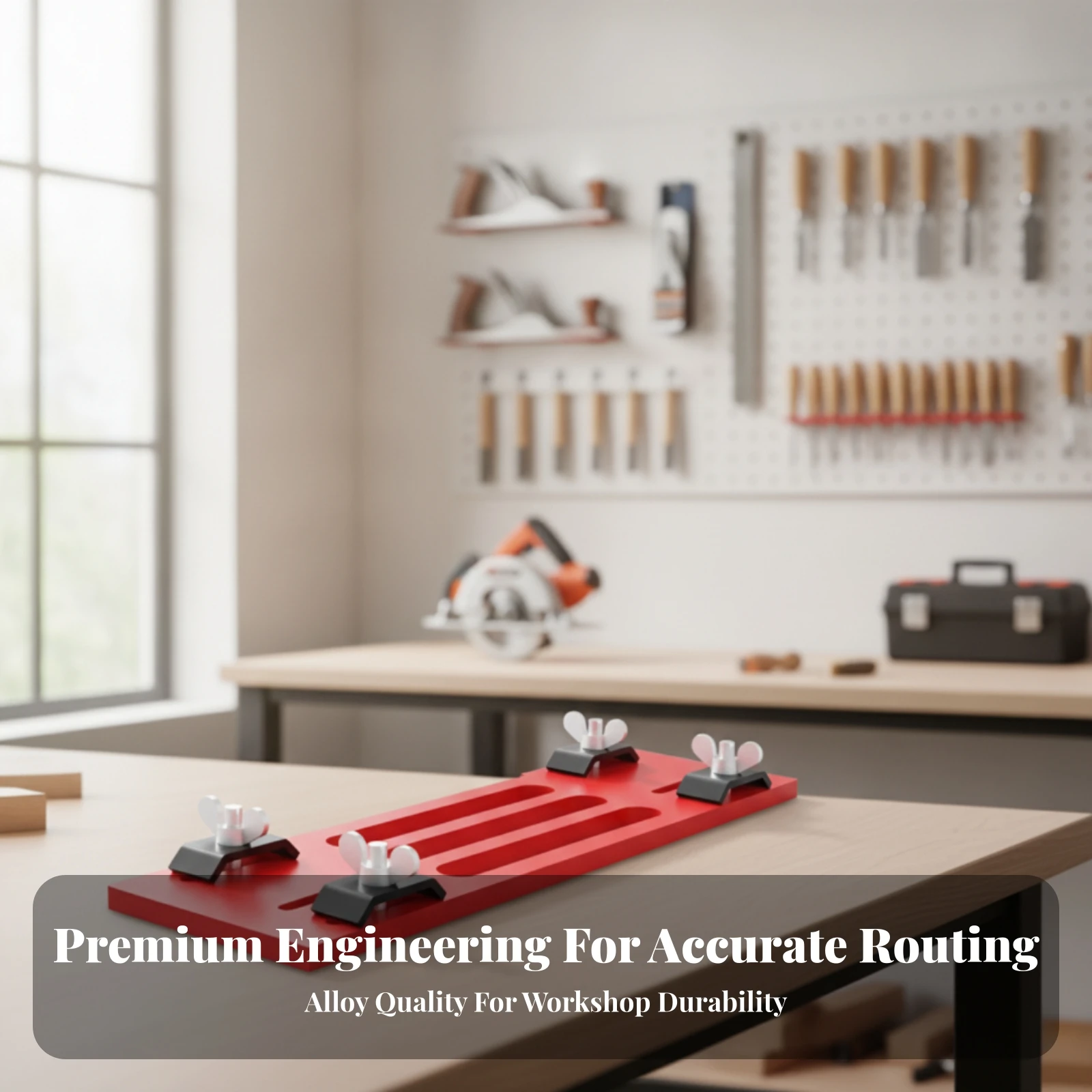 Cutting Machine Base Plate Universal Base Plate with Clamping Blocks Aluminum Alloy Adjustable for Woodworkers, Woodworking