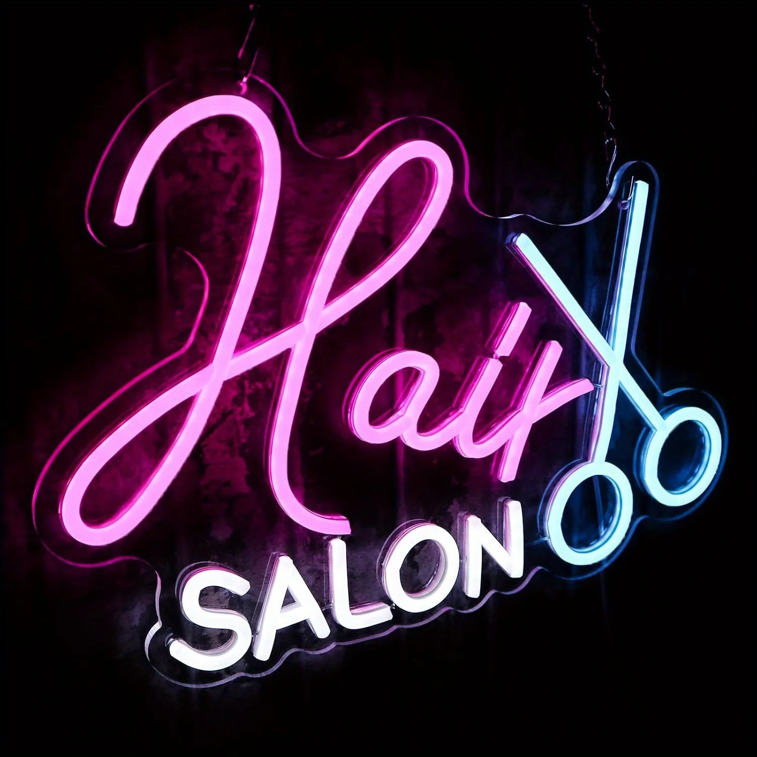 Insegna al neon per parrucchiere Luce al neon a LED dimmerabile per bellezza Barbiere Armadietto Barba Parrucchiere Decorazione da parete Parrucchiere Regalo