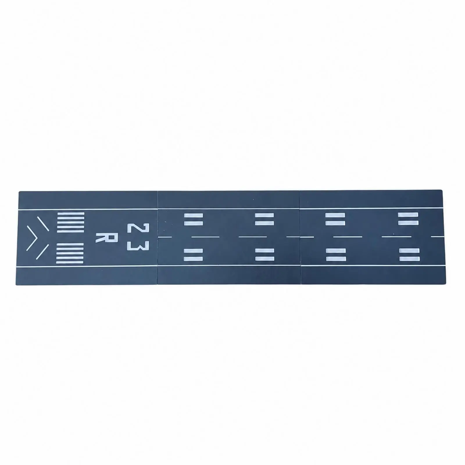Aircraft Landing Strip Diorama Base for Hobbyist Model Displays with Modular Panel Design and Numbers