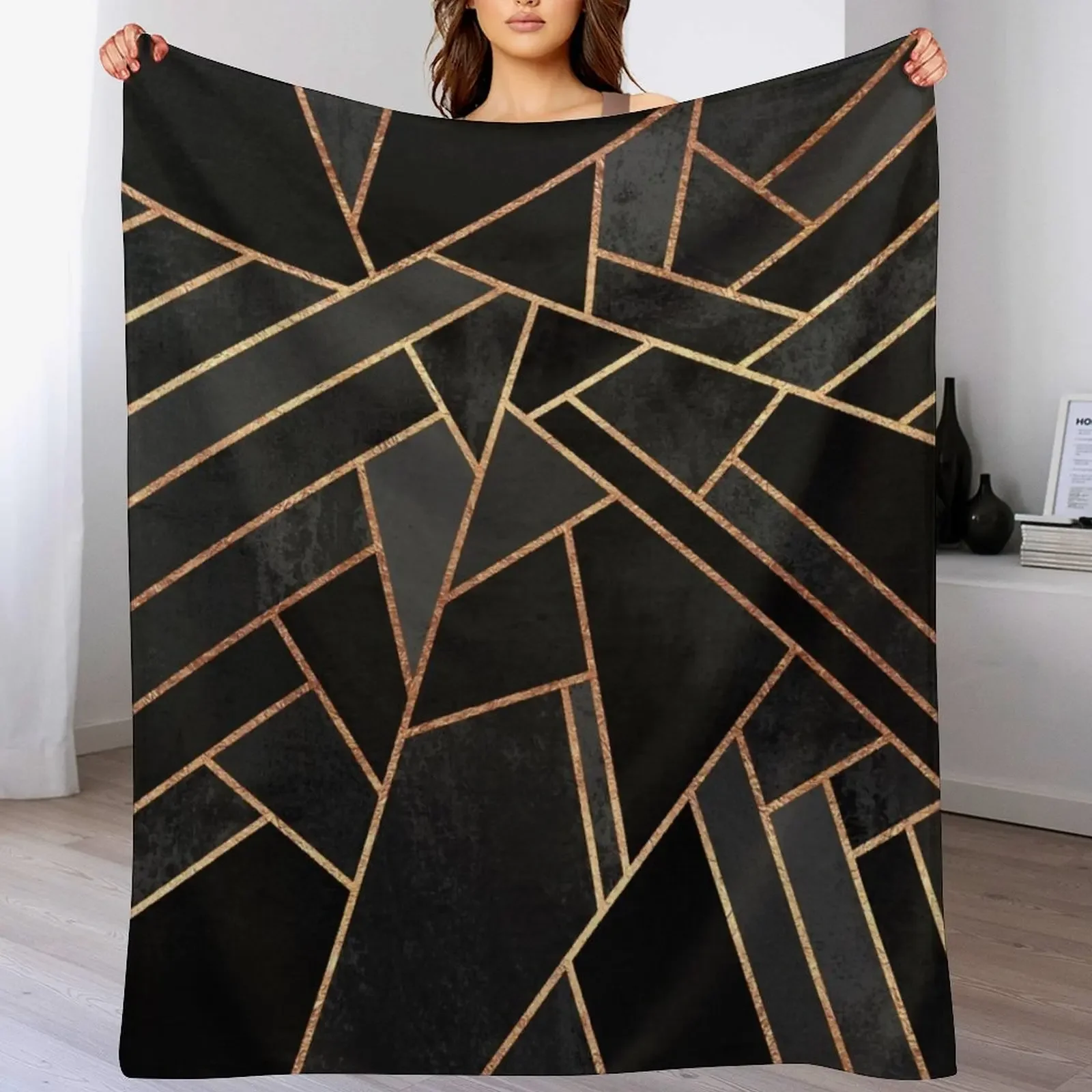 

Black Night Throw Blanket wednesday for winter Beautifuls Plaid on the sofa Blankets