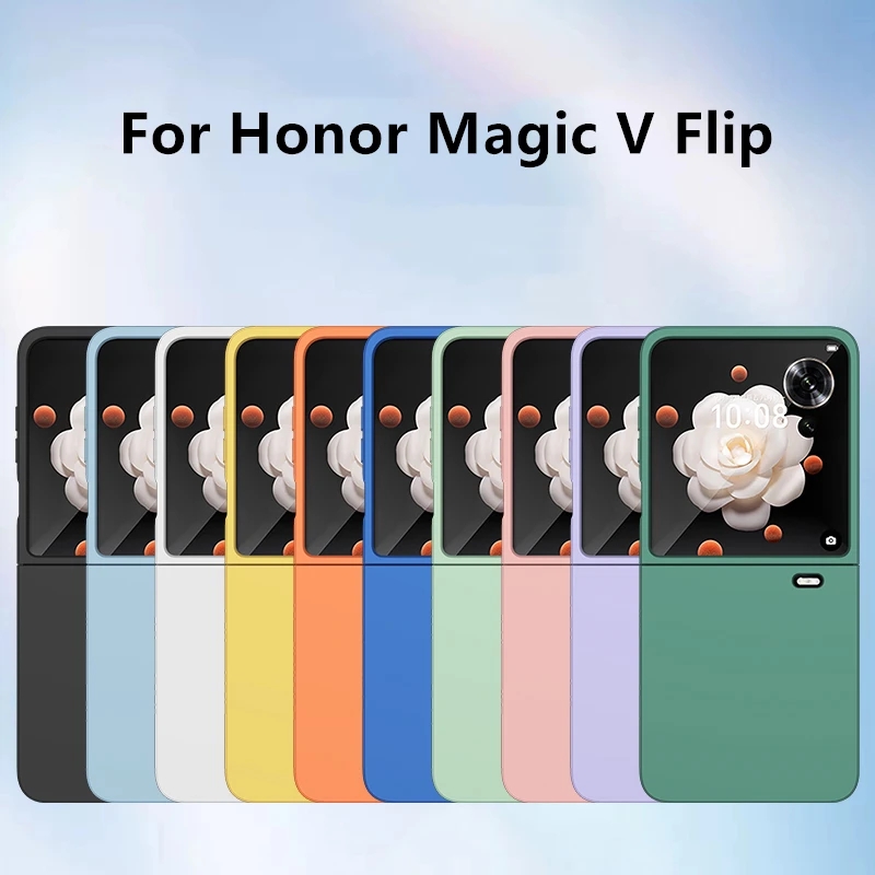 Asdipsa 2in1 Matte Thin Hard Plastic Frame Case For Honor Magic V Flip MagicV Flip Anti-fingerprint Armor Back Cover