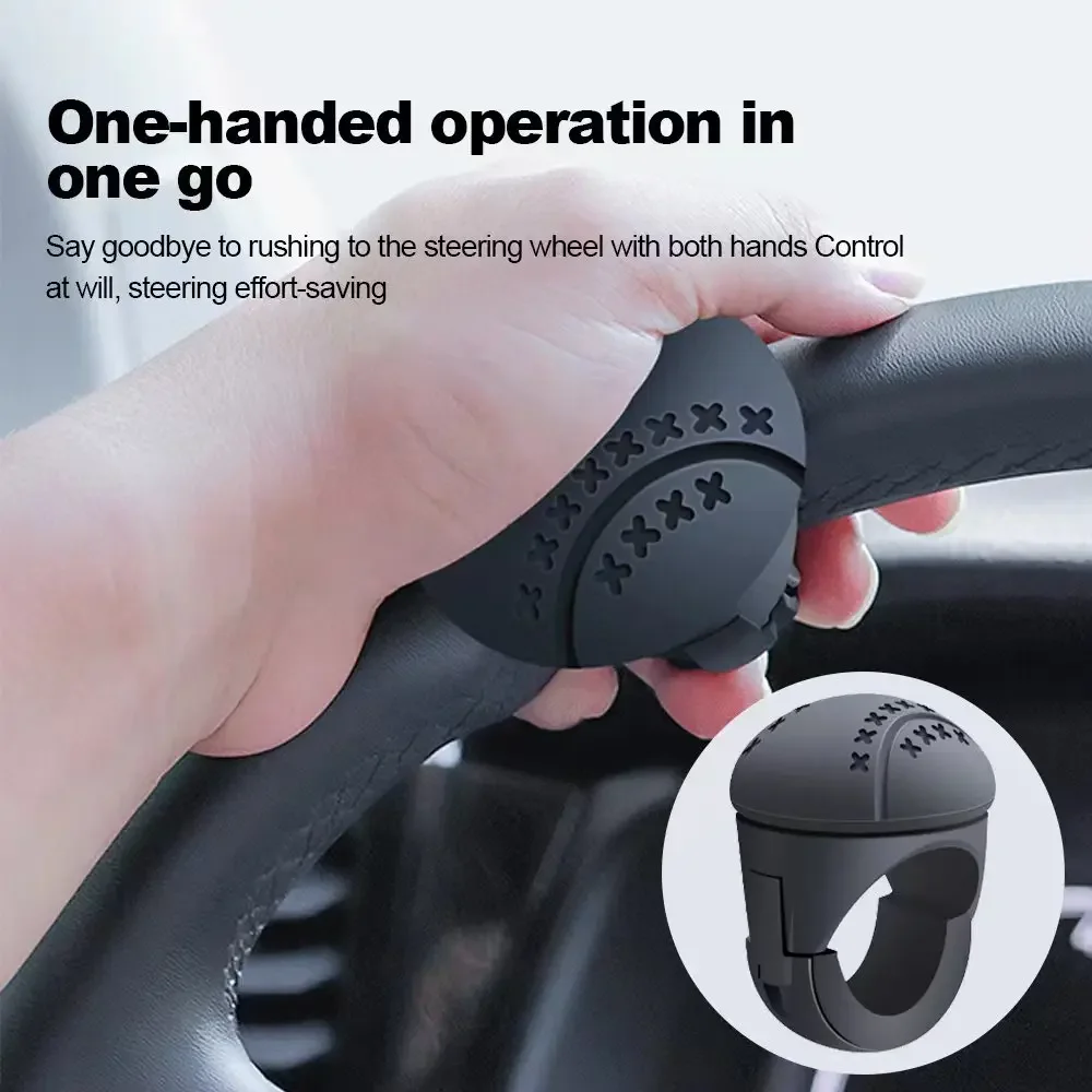 360 Rotation Car Steering Wheel Booster Anti-Slip Silicone Car Turning Steering Wheel Knob Safe Driving Car Accessories