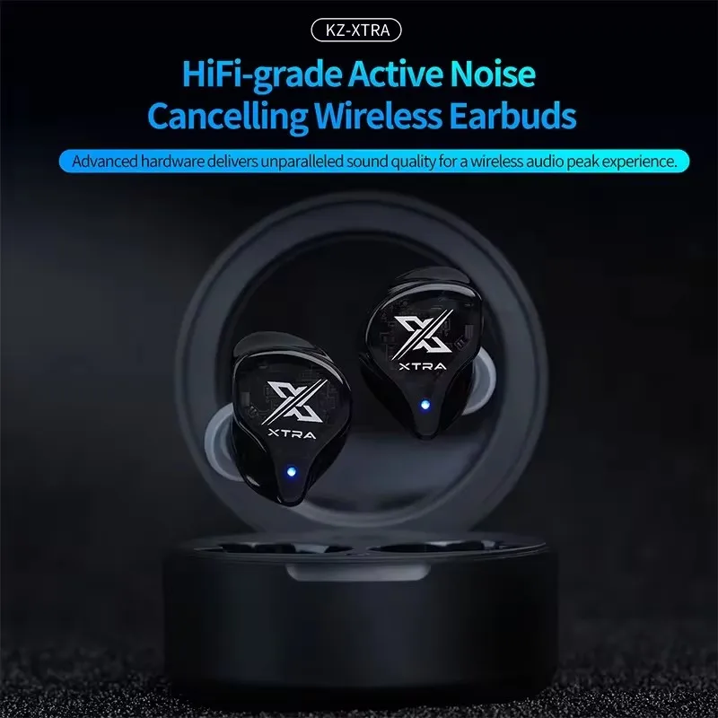 KZ Xtra Bluetooth 5.4 TWS Noise Cancelling Wireless Earphones Earbuds Multi-Mode ANC QCC3091 Hifi Sound Quality Custom Earbuds