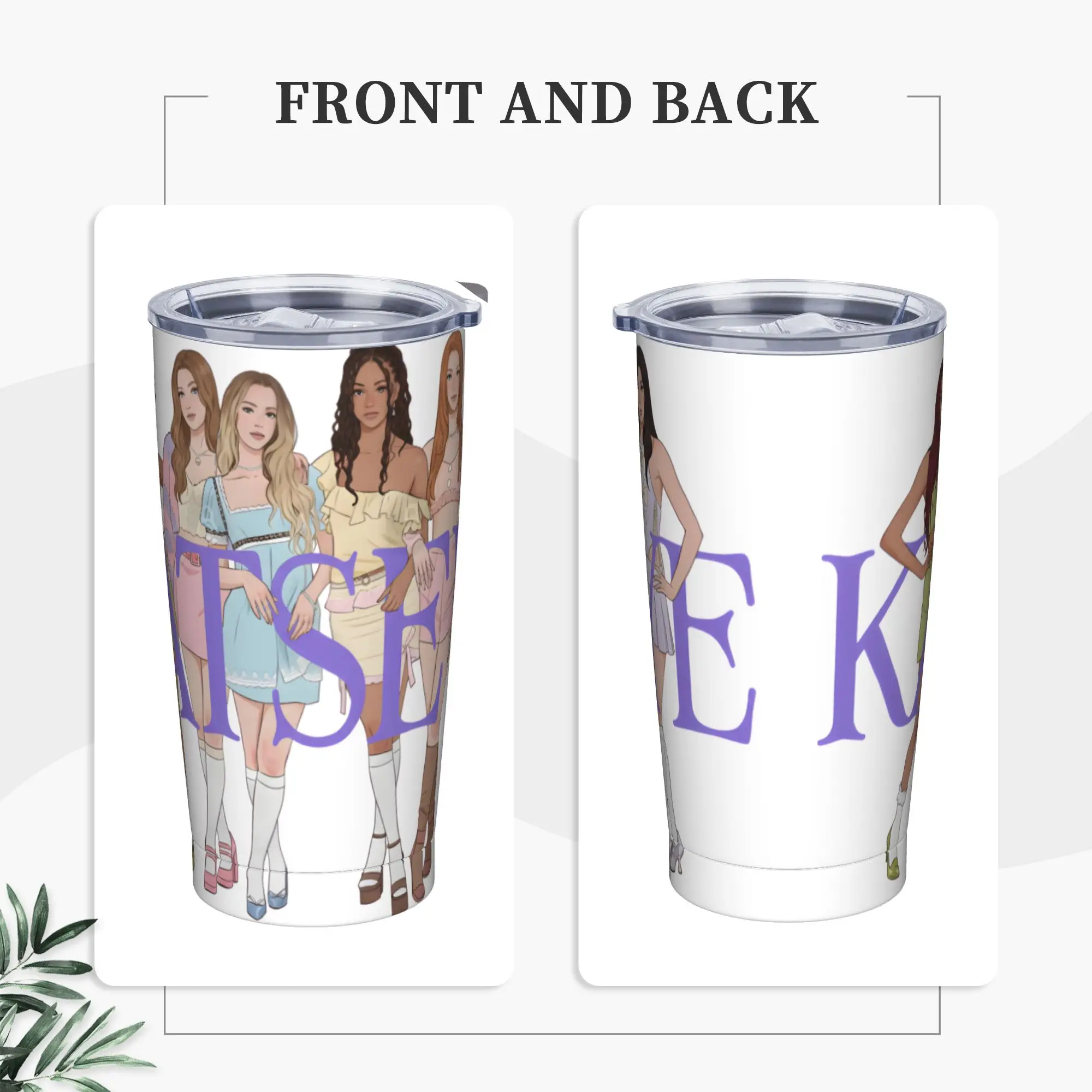 Stainless Steel Tumbler Katseye Kpop Girl Group Thermal Mug  Portable Hot Drinks Mugs Cup Travel Water Bottle