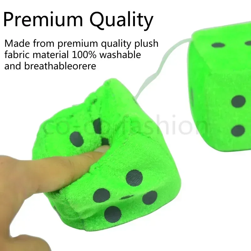 سيارة قلادة معلقة حلية النرد المخملية/فخم هدايا السنة الجديدة سيارة مرآة الرؤية الخلفية قلادة سيارة السلع تصفيف السيارة #5