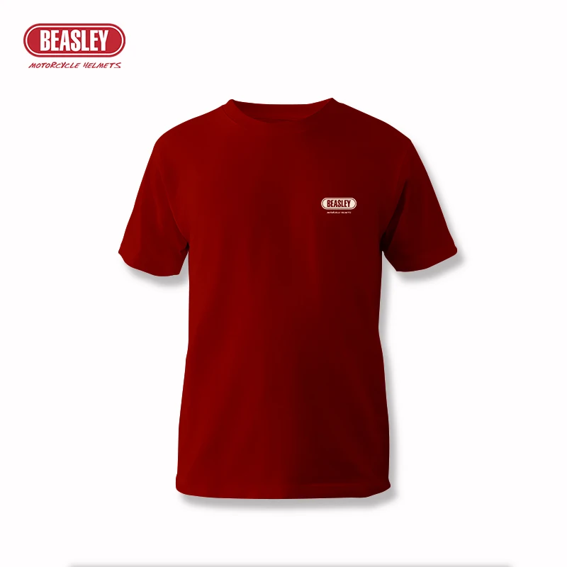 BEASLEY Motorcycle Short Sleeved Men's and Women's Retro Summer Loose Racing Suit T-shirt Round Neck Motorcycle Top