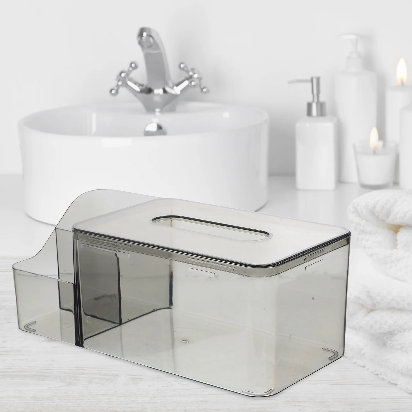 

Storage Box Facial Napkin Organizer Tissue Holder Holders for Bathrooms Rectangular Desktop Case Cover Rectangle Paper