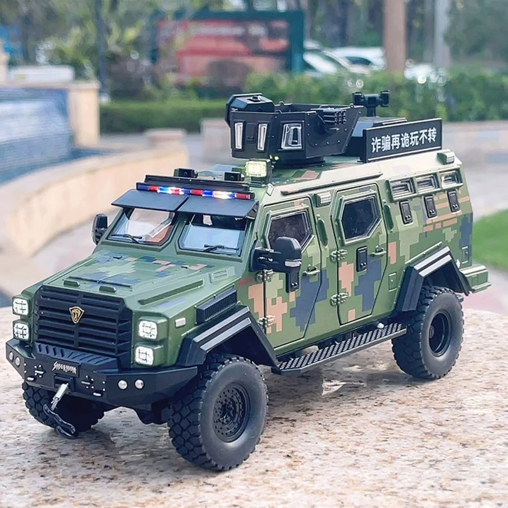 1:24 セイバートゥース装甲車両警察車両モデル合金ダイキャストおもちゃドア開閉サウンドライトプルバックカーギフト男の子に人気