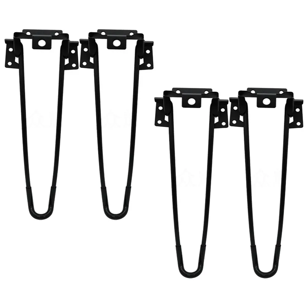 

4pcs Folding Table Legs Adjustable Black Brackets Hairpin Metal Home DIY Furniture Strong Portable Save Space Smooth