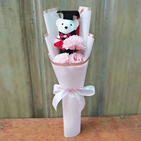 Sunflower Bear Bouquet Rose Plush Toy Sunflower Soap Flower Graduation Gift Bouquet Decoration Cartoon Lovely Bear