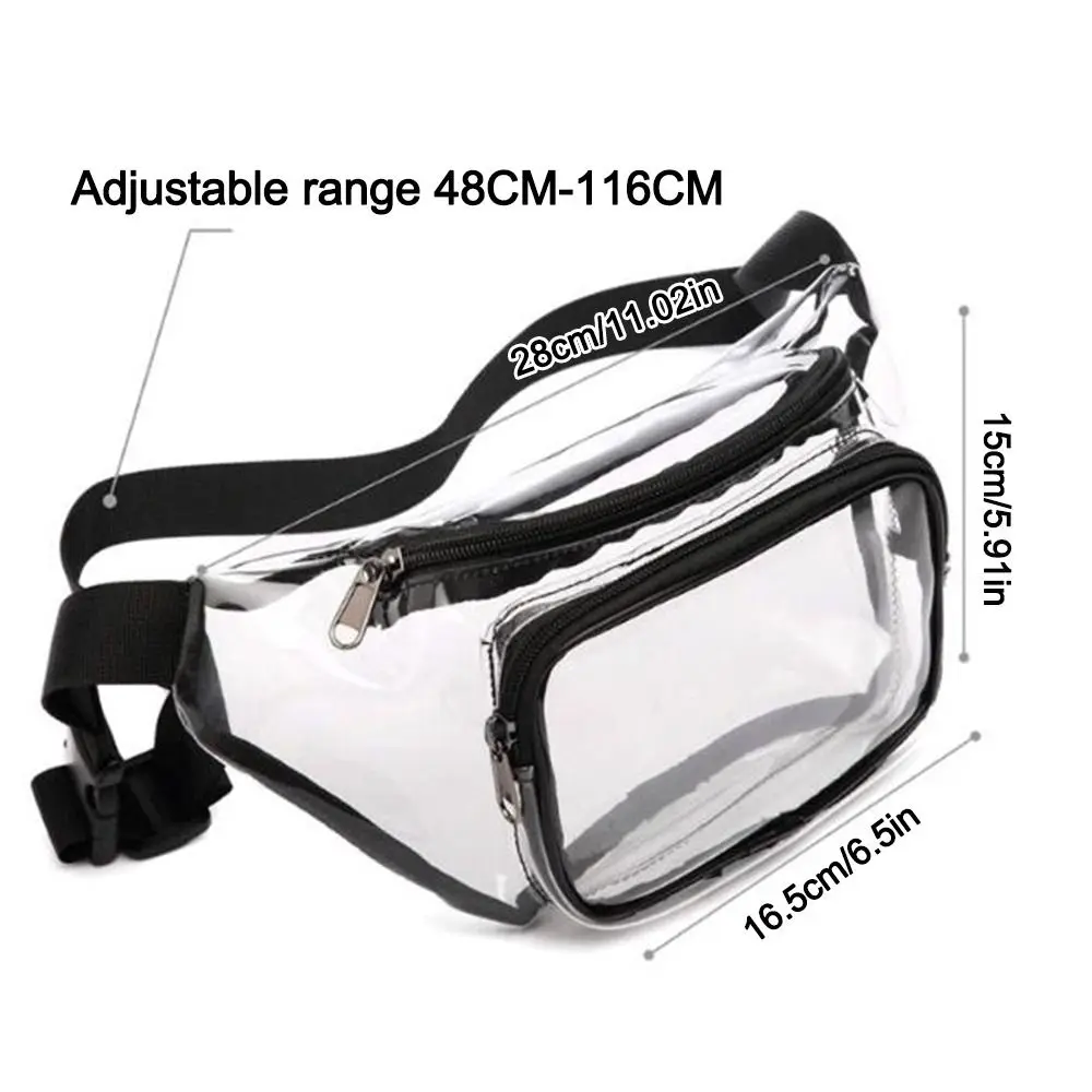NUEVA Riñonera Transparente Impermeable de PVC, Bolsa Deportiva de Gran Capacidad, Aprobada para Estadios, para Actividades al Aire Libre