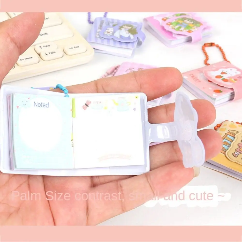 Portable Journals with Keychain Smalll Mini Notebook Pocket Mini Pocket Notepad Cute Plant Kids Student Gifts