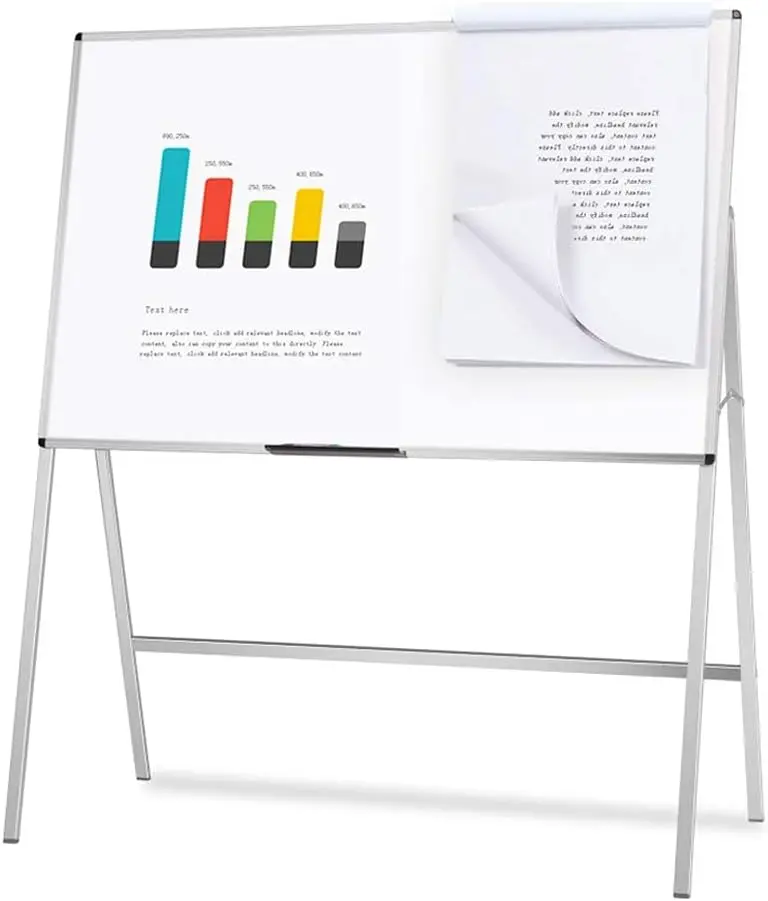 Magnetic H-Stand Whiteboard/Adjustable Dry Erase Easel,36 x 48 Inches