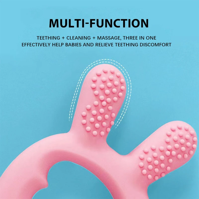 Baby Silicone Teether Molar Chewing Toys Five Finger Shape Health Care Teething Chewing Toy Baby Nursing Oral Newborn Accessory