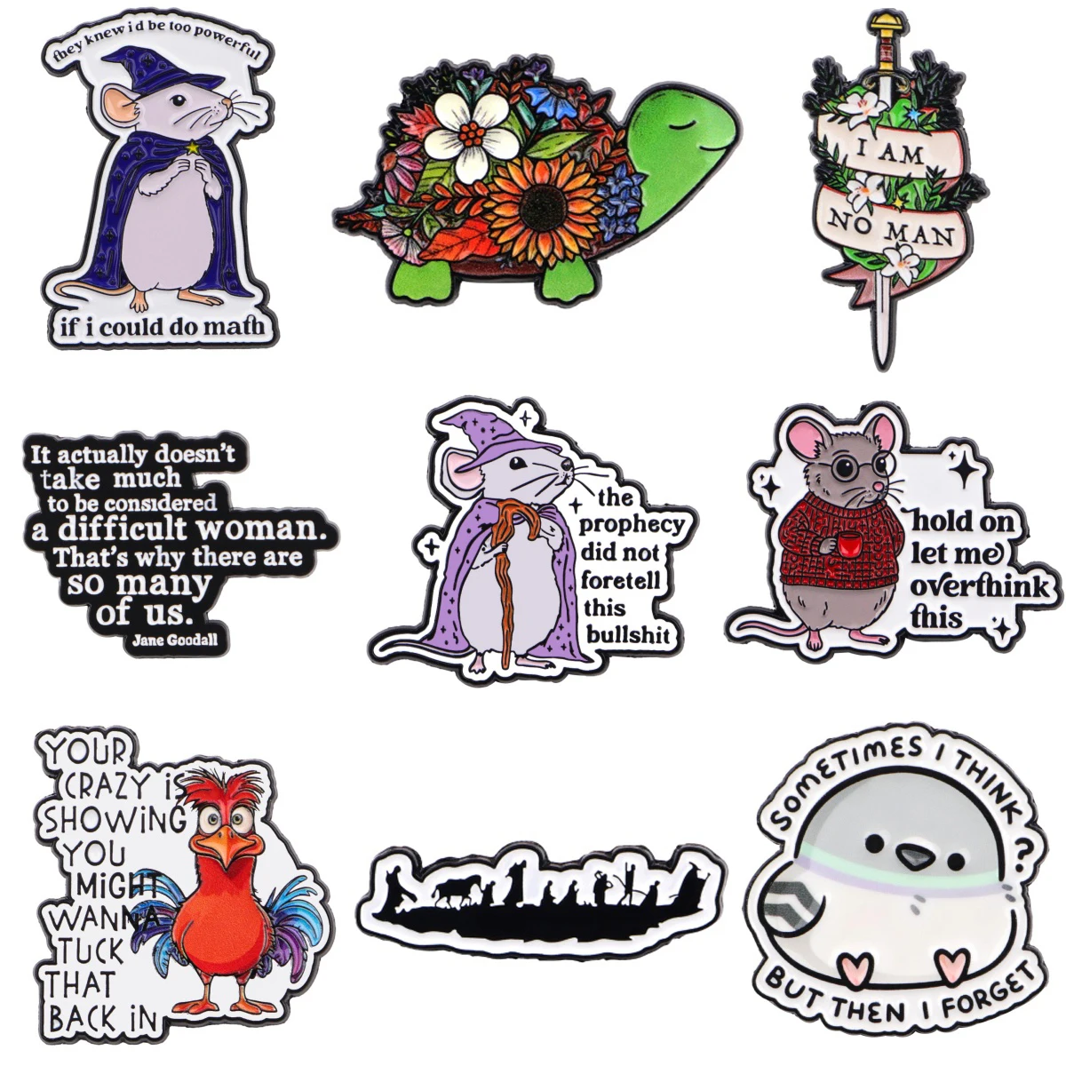 Cartoon Maus Broschen Für Frauen Schildkröte Emaille Pin Hahn Metall Abzeichen Schmuck Kleidung Rucksack Zubehör Freunde Geschenk