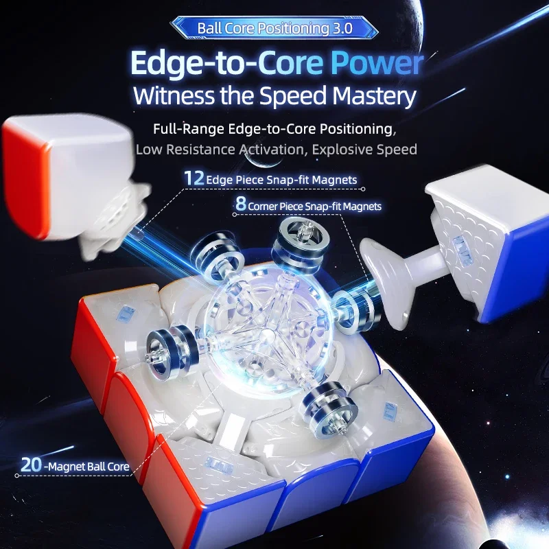 MOYU Super Weilong V2 20M Ball Core Maglev Magnetic Magic Cube Stickerless Super Weilong V2 AI UV Magico Puzzle Children Gift - Image 4