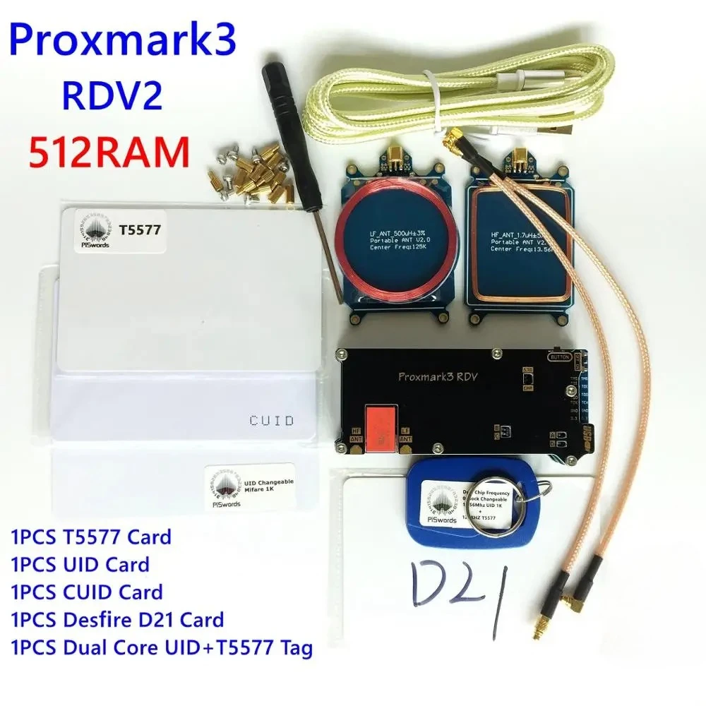

proxmark3 REV2.0 Kits proxmark NFC PM3 RFID reader writer HF LF antenna CARD UID T5577 changeable KEYTAG copier clone