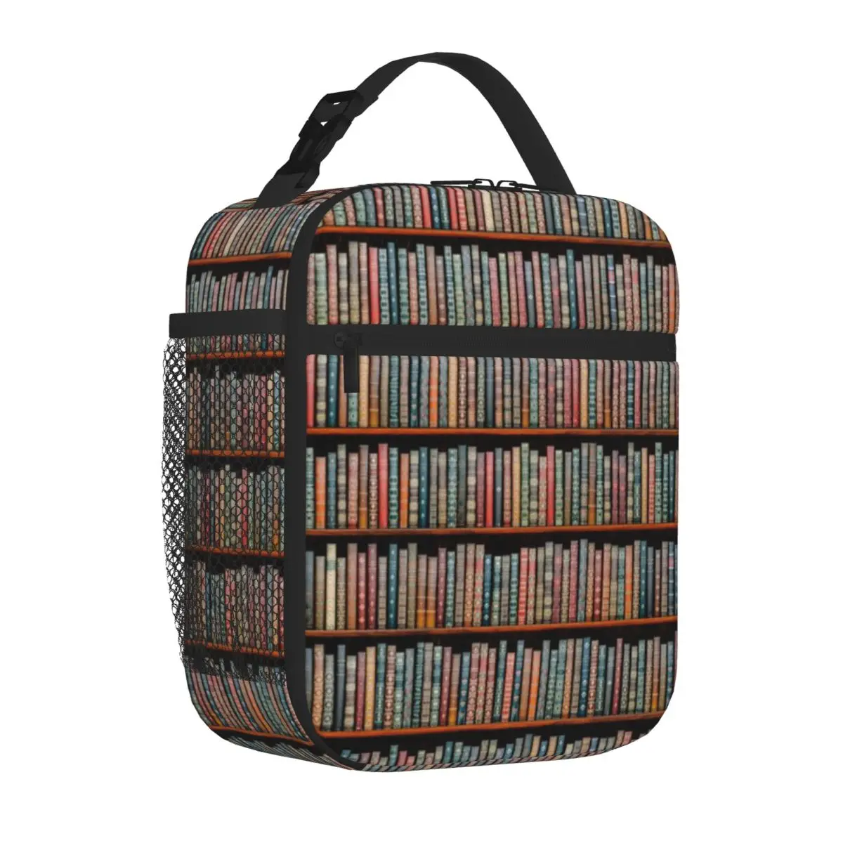 Hot Sale The Library Watercolor Foldable Lunch Bag Beach Outing Work Lunch Bag