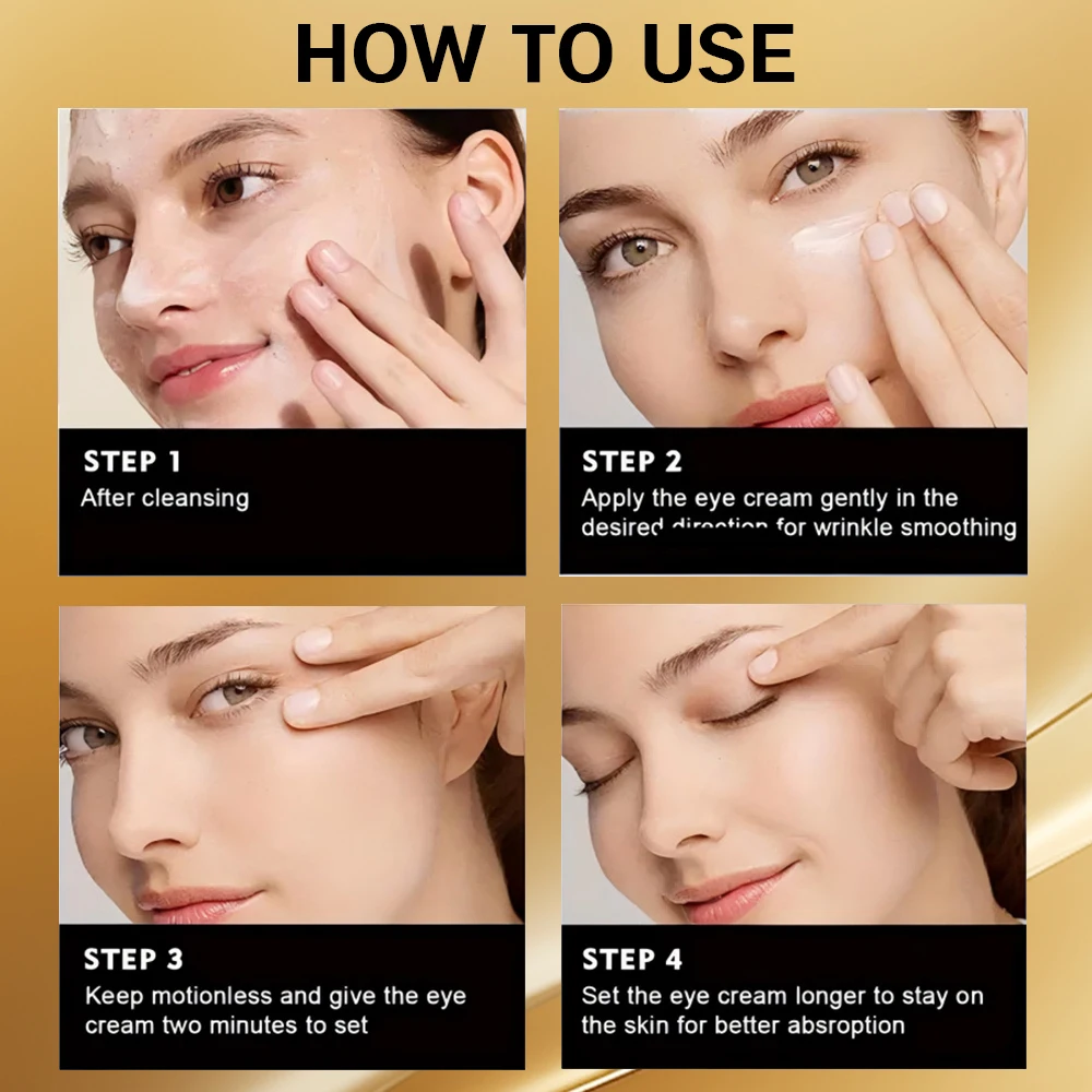 SUYARUN Creme Antienvelhecimento para Olhos Vitamina C&E + Caffeína Retinol - Tratamento de Olheiras, Rassodante e Iluminador.