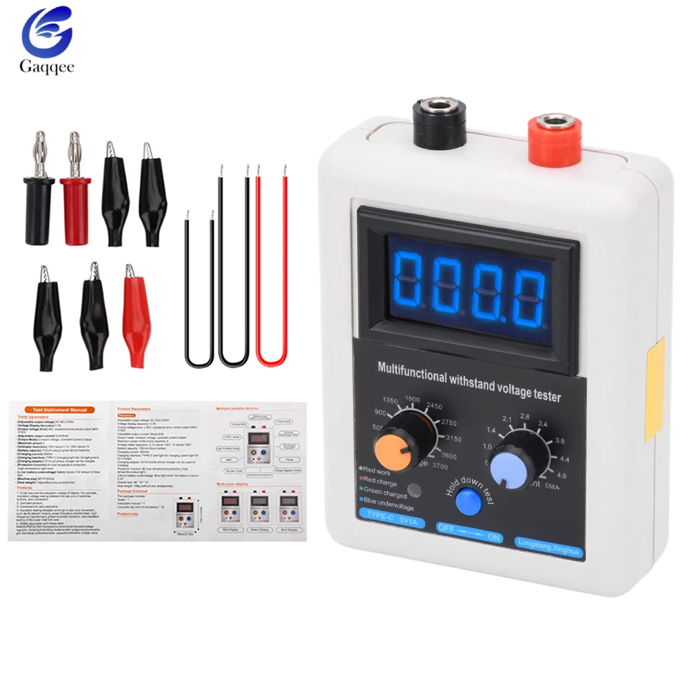 DC 0V-3500V Mini LCDDigital voltímetro IGBT voltaje Transistor probador diodo MOS Transistor 700mAh Li-ion batería probador de voltaje